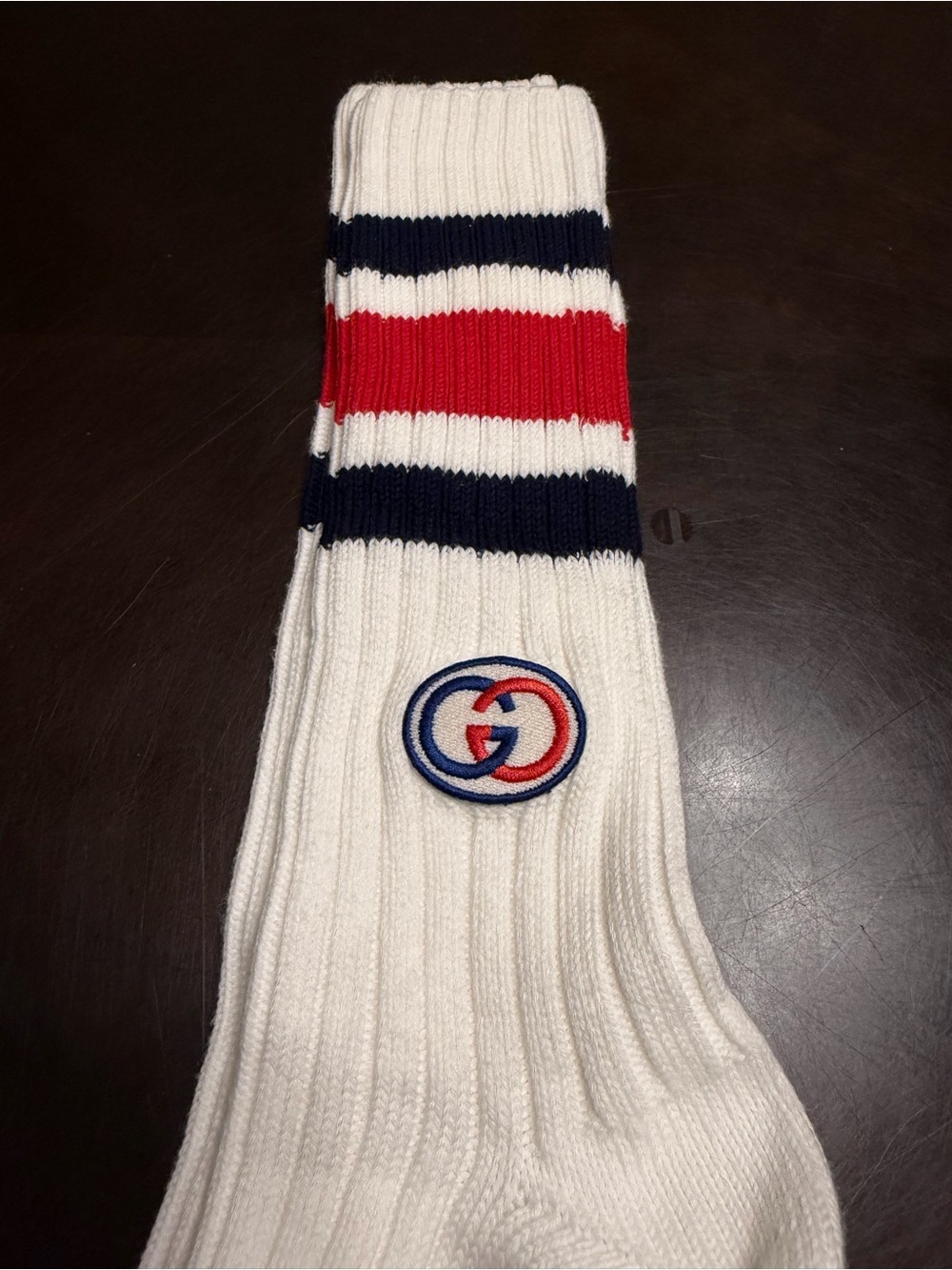 New Authentic Gucci GG Logo Socks White Size M - Picture 2 of 13